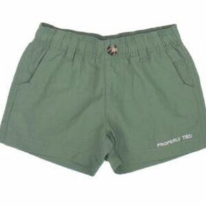 Olive Green Boys Properly Tied Mallard Shorts